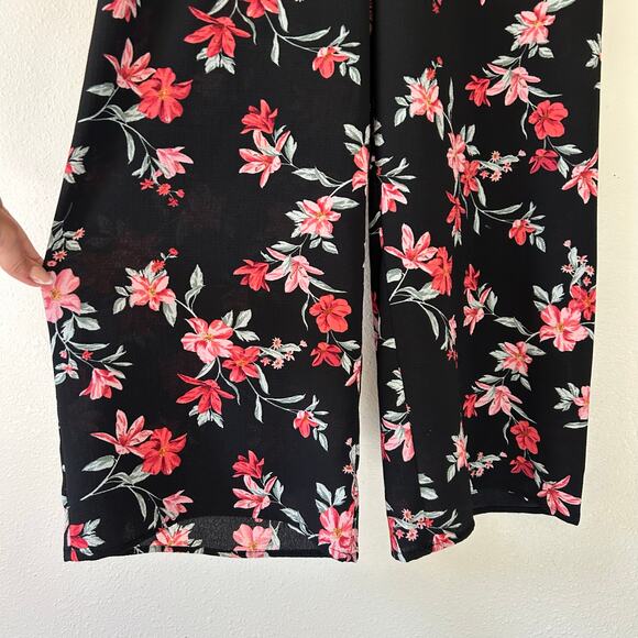Divided H&M floral tank ruffle strap crop jumper jumpsuit button front boho 4 - Picture 6 of 13